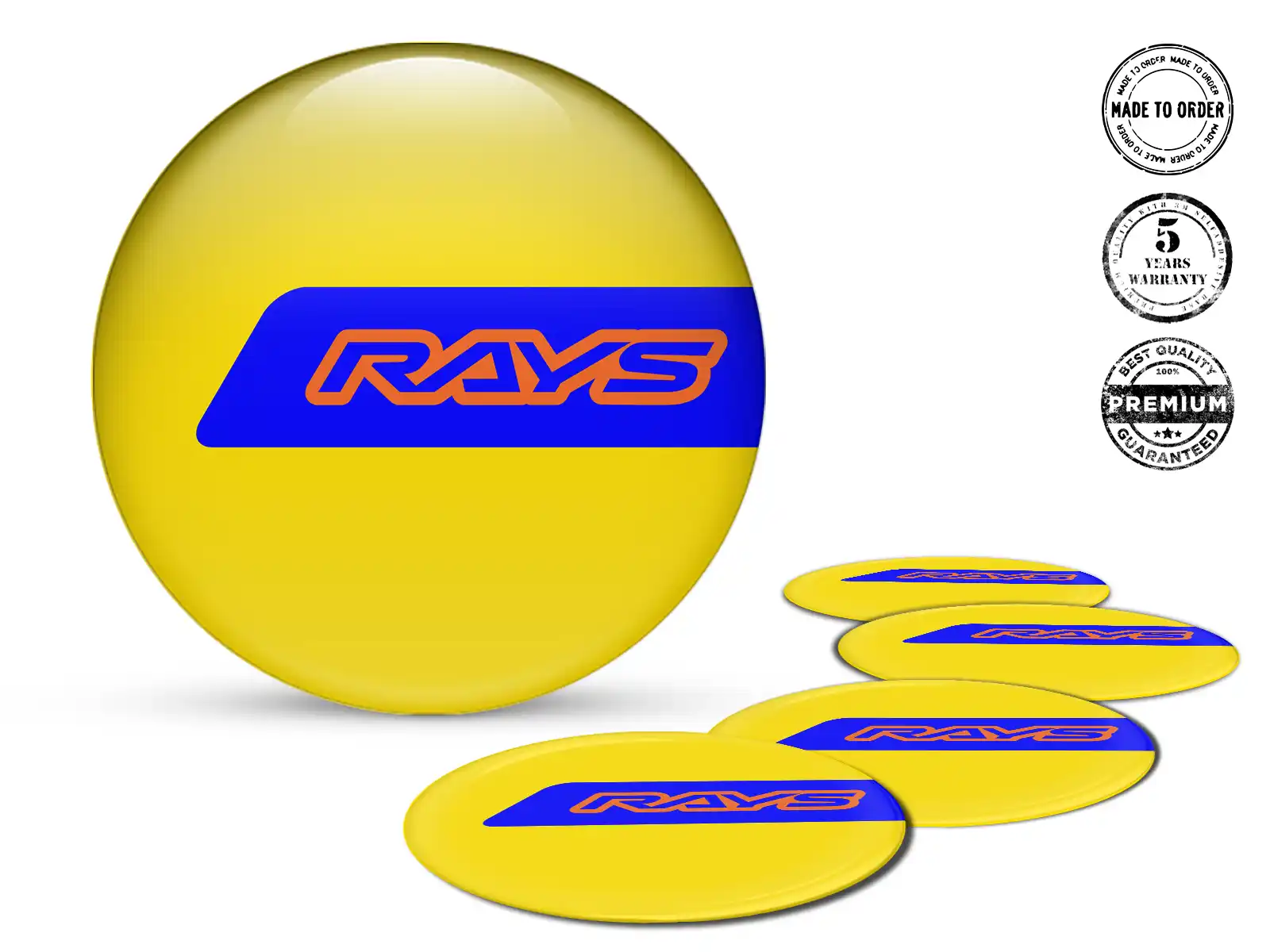 Rays Epoxy Dome Sticker Logo Harzfelgen-Aufkleber